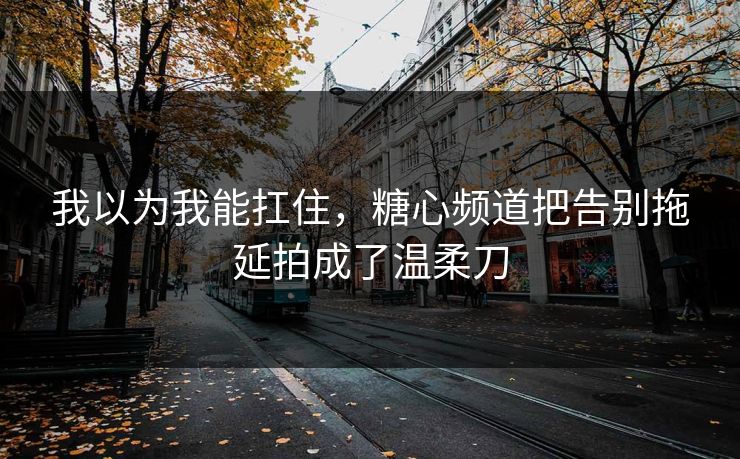 我以为我能扛住，糖心频道把告别拖延拍成了温柔刀