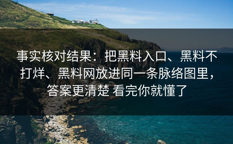 事实核对结果：把黑料入口、黑料不打烊、黑料网放进同一条脉络图里，答案更清楚 看完你就懂了