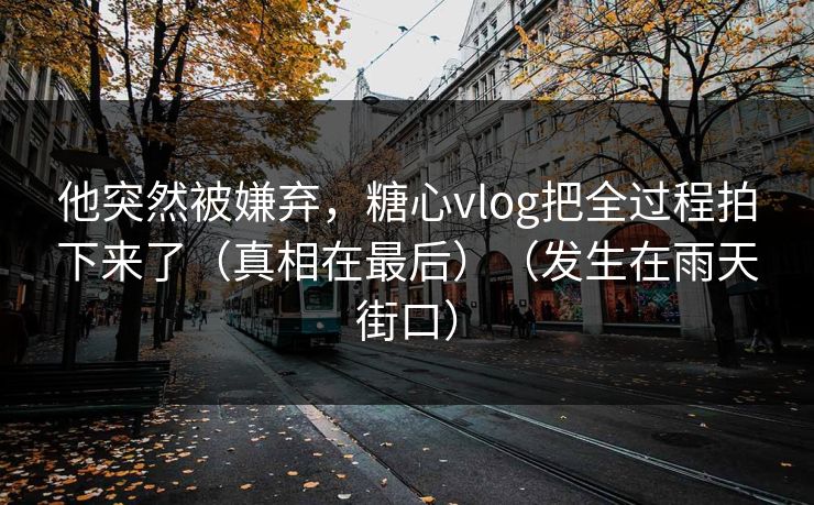 他突然被嫌弃，糖心vlog把全过程拍下来了（真相在最后）（发生在雨天街口）